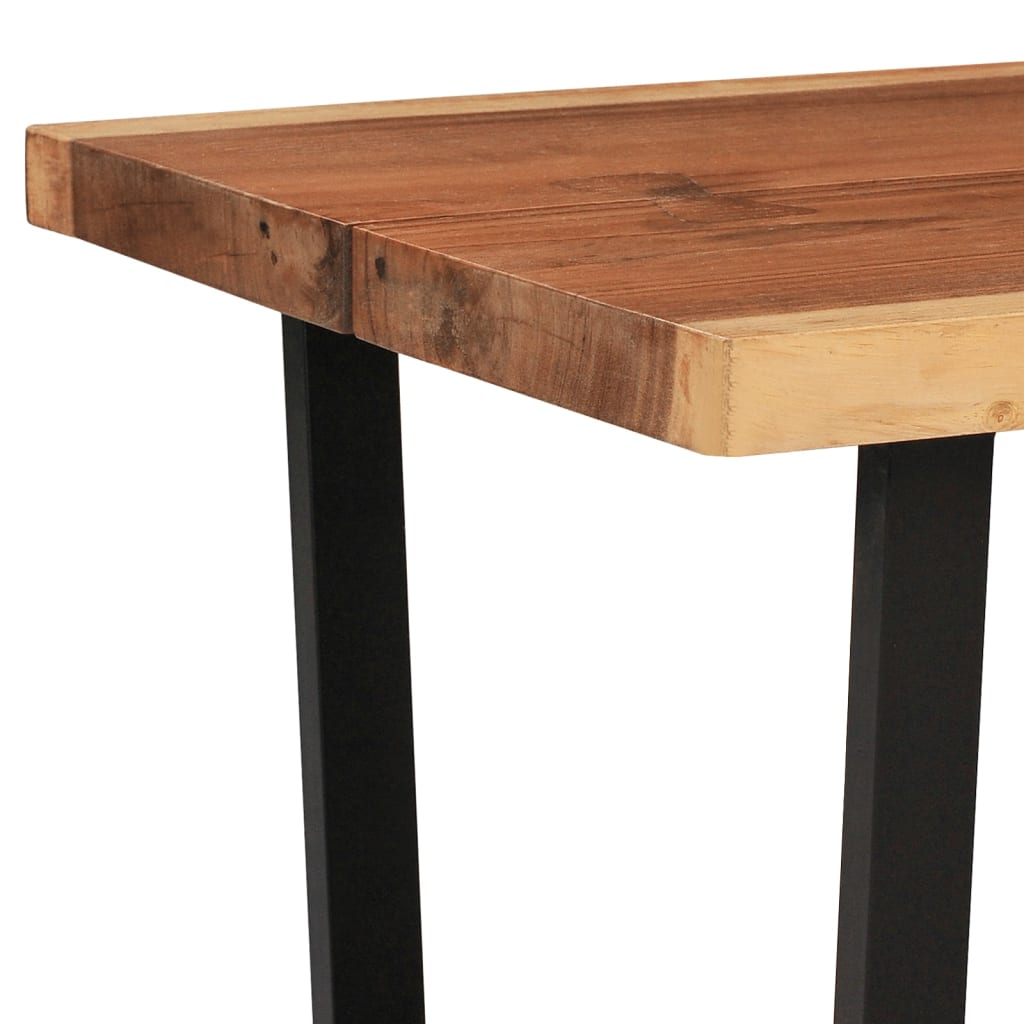 Tavolino da Salotto in Legno Massello di Suar 102x54x41 cm - homemem39