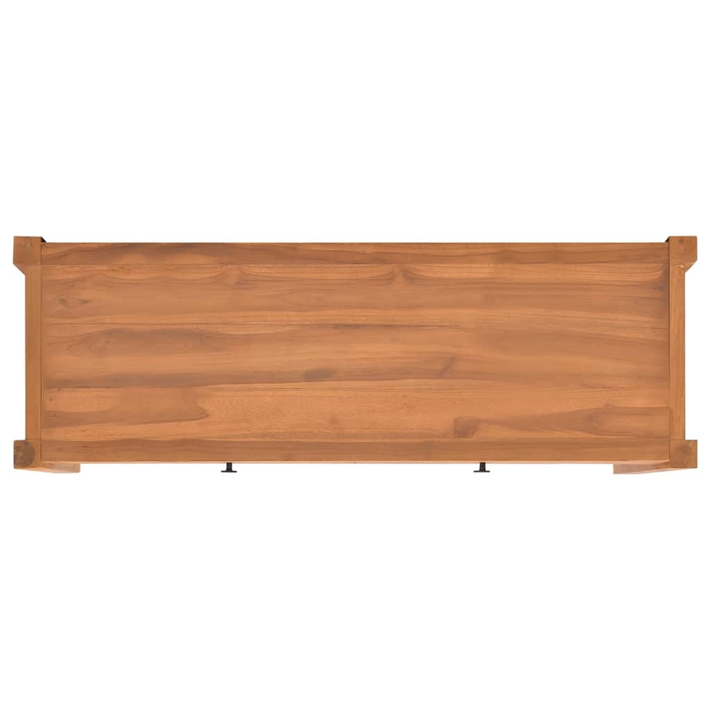 Mobile TV con Cassetti 120x40x45 cm in Legno Massello di Teak - homemem39