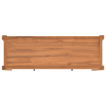 Mobile TV con Cassetti 120x40x45 cm in Legno Massello di Teak - homemem39