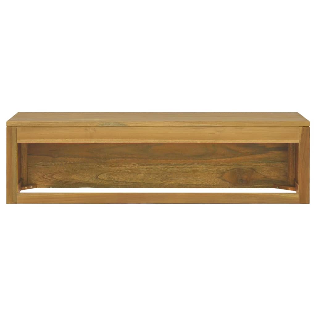 Mobile da Bagno a Parete 110x45x30 cm in Legno Massello di Teak - homemem39