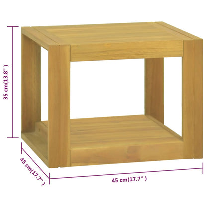 Mobile da Bagno a Parete 45x45x35 cm in Legno Massello di Teak - homemem39