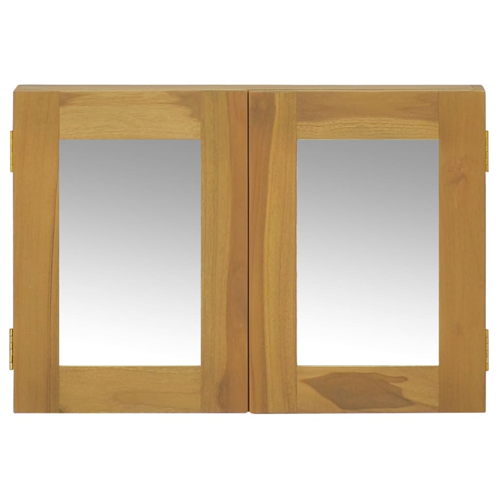 Mobile a Specchio 60x10x40 cm in Legno Massello di Teak - homemem39