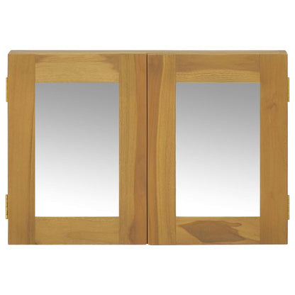 Mobile a Specchio 60x10x40 cm in Legno Massello di Teak - homemem39