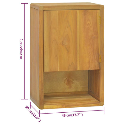 Mobile da Bagno a Parete 45x30x70 cm in Legno Massello di Teak - homemem39