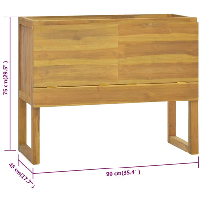 Mobile da Bagno 90x45x75 cm in Legno Massello di Teak - homemem39