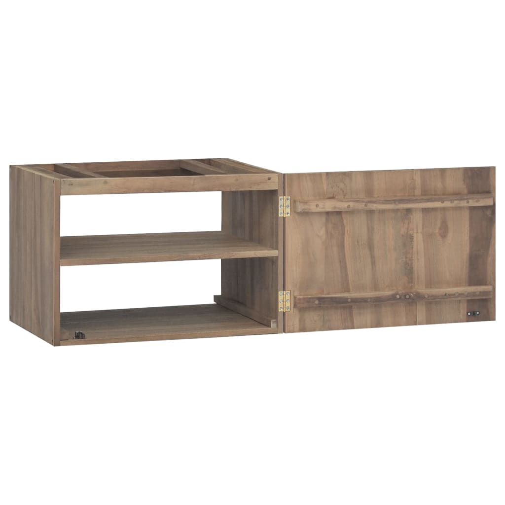 Mobile da Bagno a Parete 60x39x40 cm in Legno Massello di Teak - homemem39