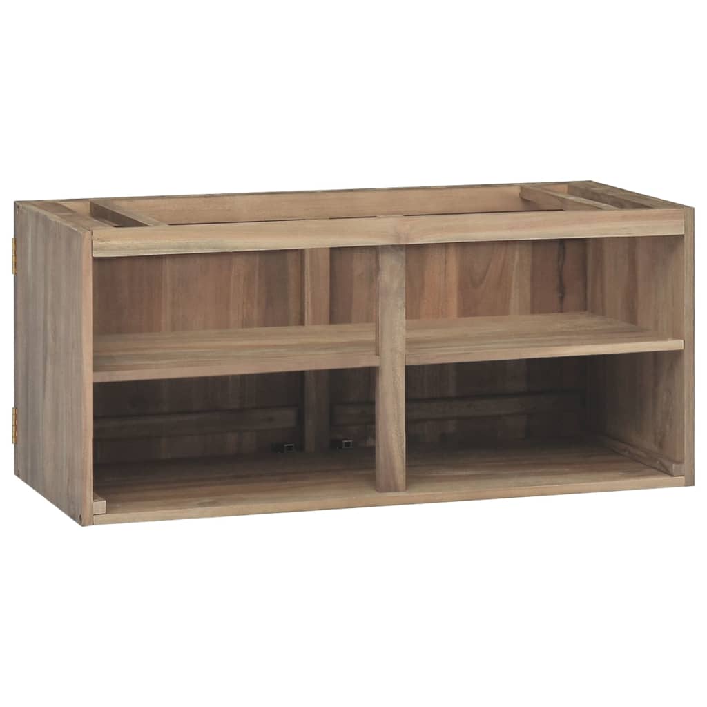 Mobile da Bagno a Parete 90x39x40 cm in Legno Massello di Teak - homemem39