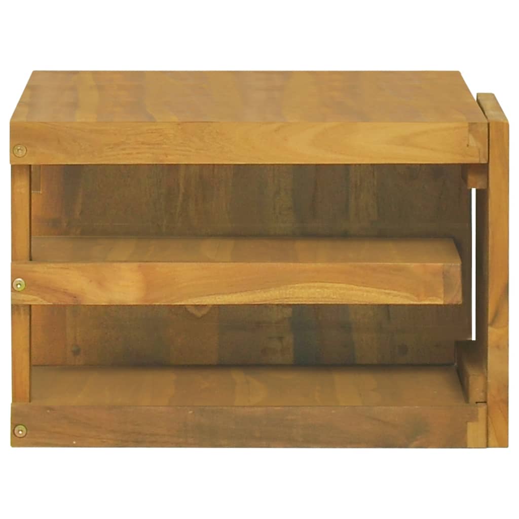 Mobile da Bagno a Parete 60x45x30 cm in Legno Massello di Teak - homemem39