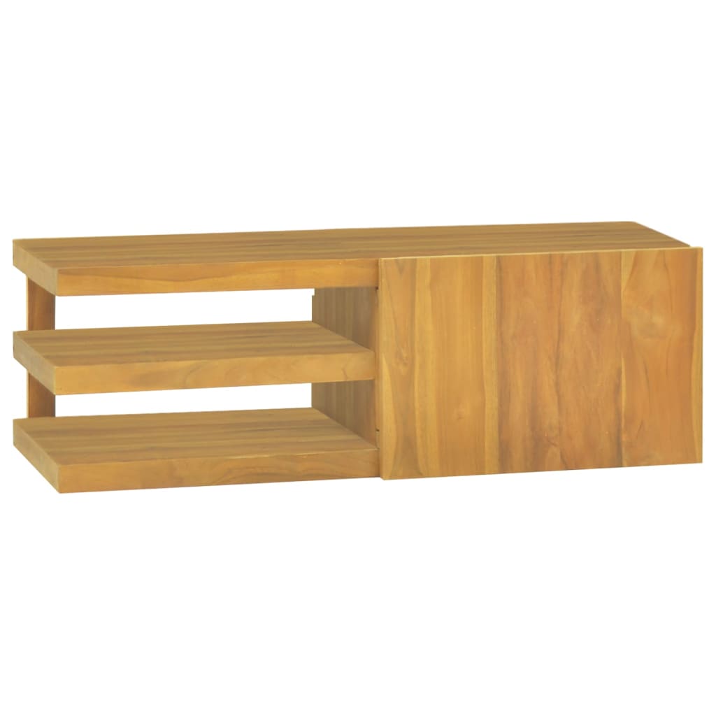 Mobile da Bagno a Parete 90x40x30 cm in Legno Massello di Teak - homemem39