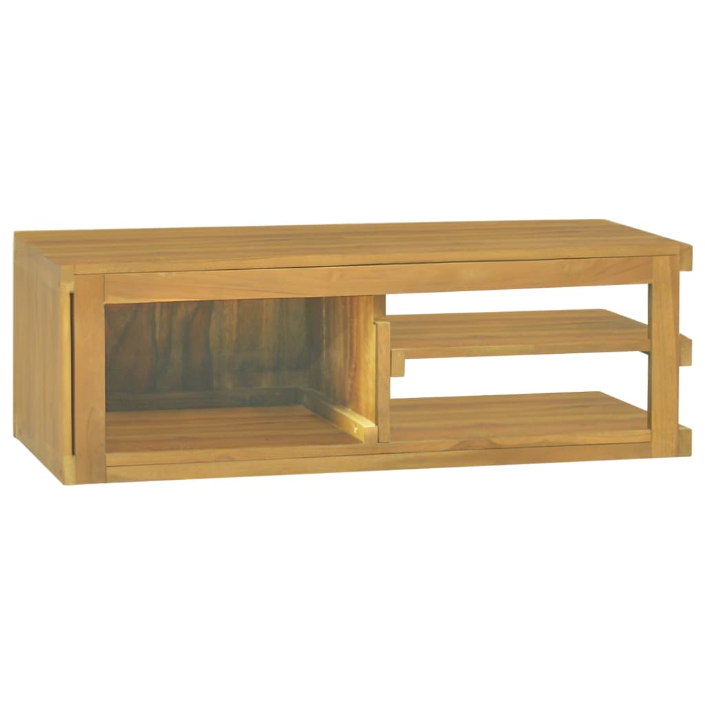 Mobile da Bagno a Parete 90x40x30 cm in Legno Massello di Teak - homemem39