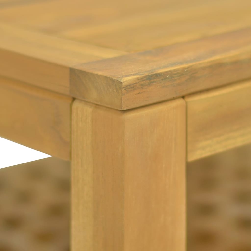 Tavolino da Salotto 60x60x40 cm in Legno Massello di Teak - homemem39
