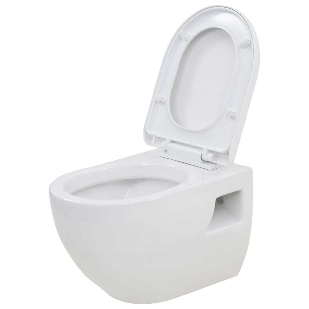 WC Sospeso con Sciacquone Alto Nascosto in Ceramica - homemem39