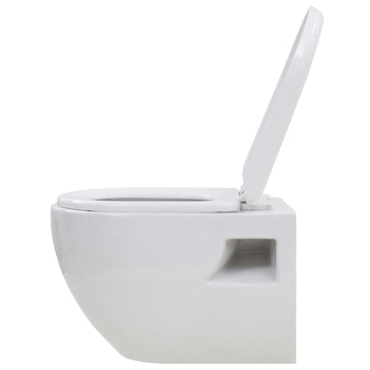 WC Sospeso con Sciacquone Alto Nascosto in Ceramica - homemem39