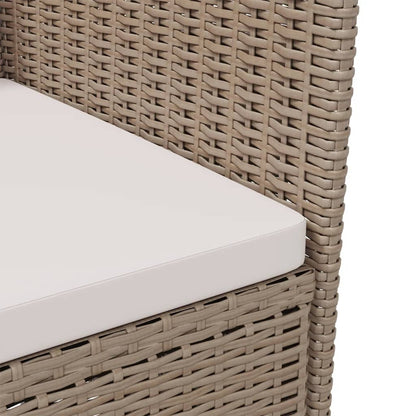 Sedie da Giardino con Cuscini 2 pz in Polyrattan Beige - homemem39