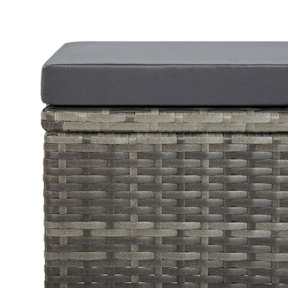 Sgabelli da Giardino 4 pz con Cuscini in Polyrattan Grigio - homemem39