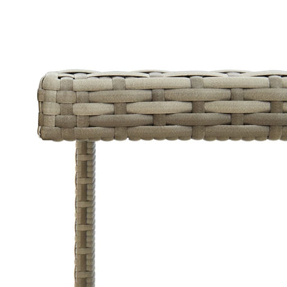 Tavolo da Giardino Grigio 109x107x74 cm in Polyrattan e Vetro - homemem39