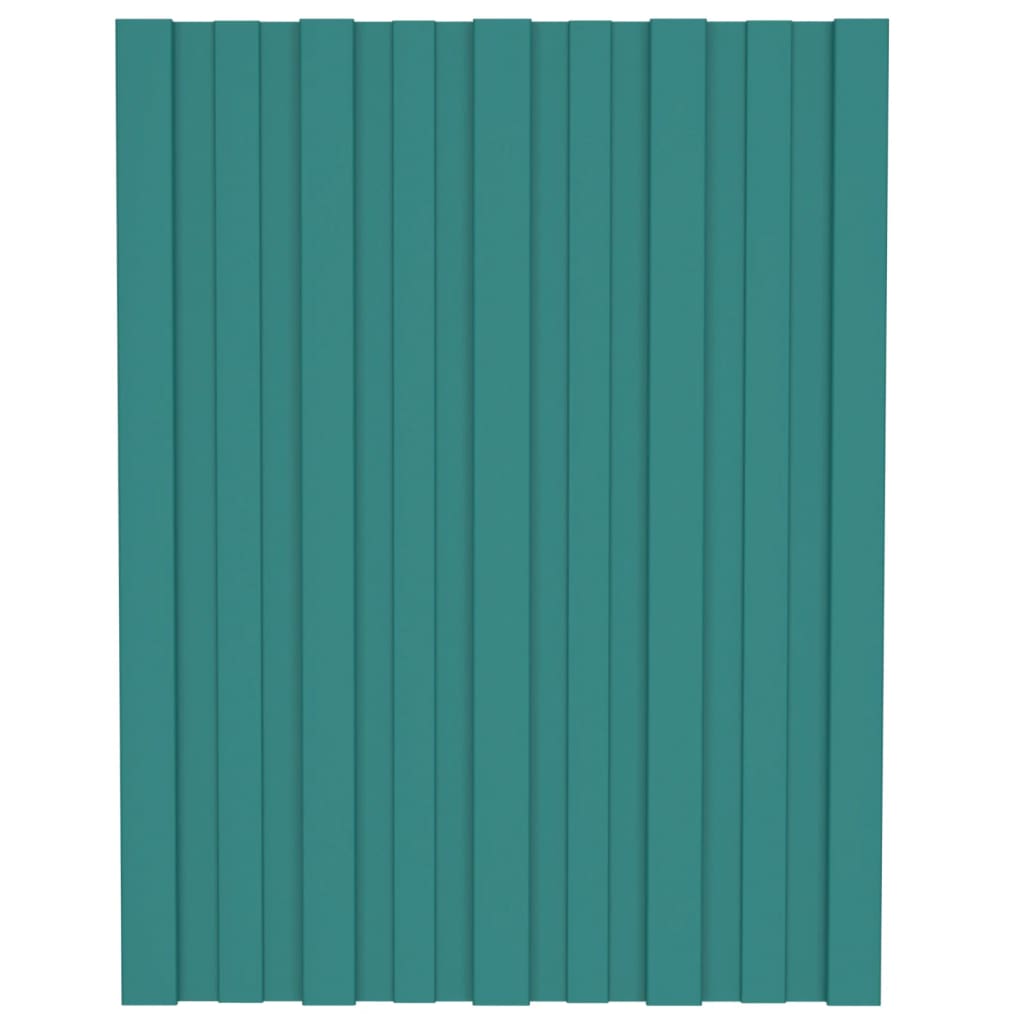 Pannelli da Tetto 36 pz in Acciaio Zincato Verde 60x45 cm - homemem39