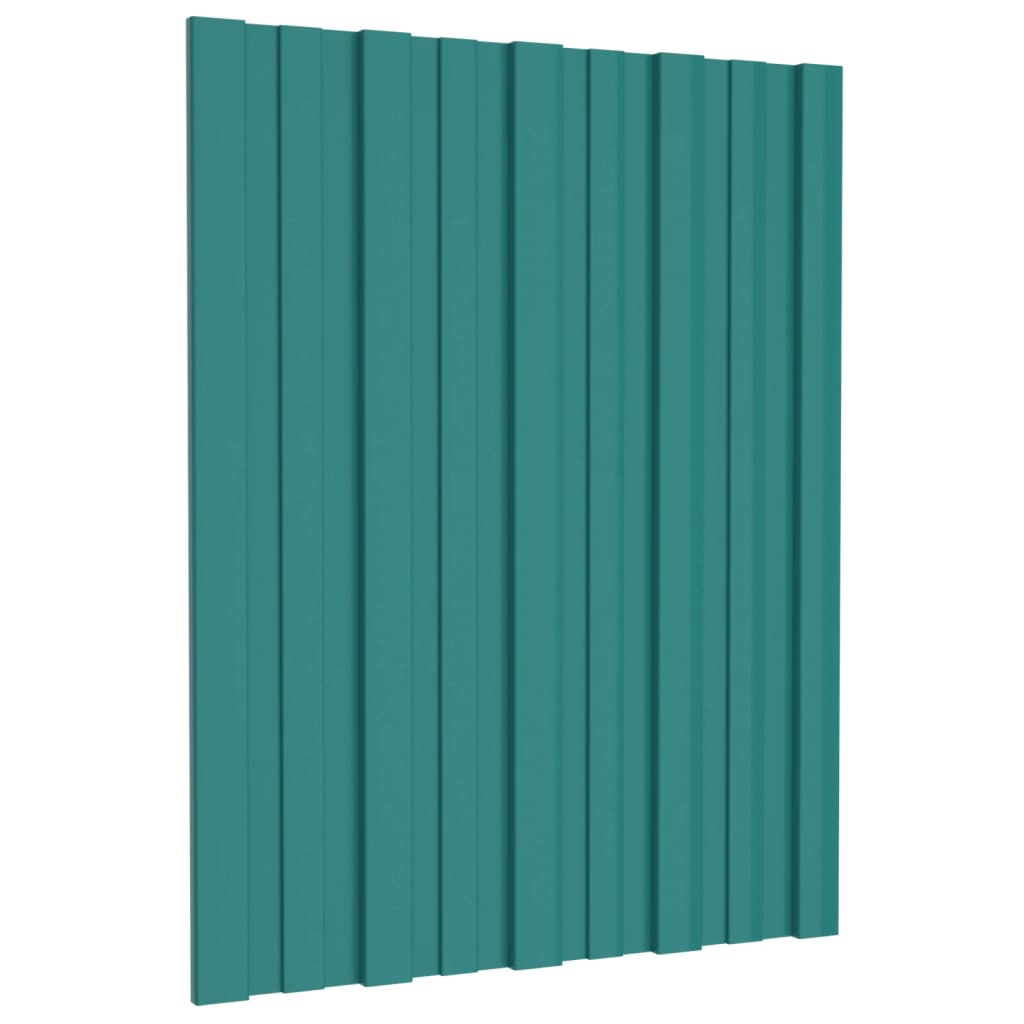 Pannelli da Tetto 36 pz in Acciaio Zincato Verde 60x45 cm - homemem39