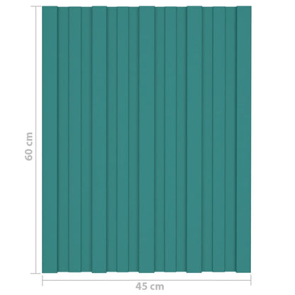 Pannelli da Tetto 36 pz in Acciaio Zincato Verde 60x45 cm - homemem39