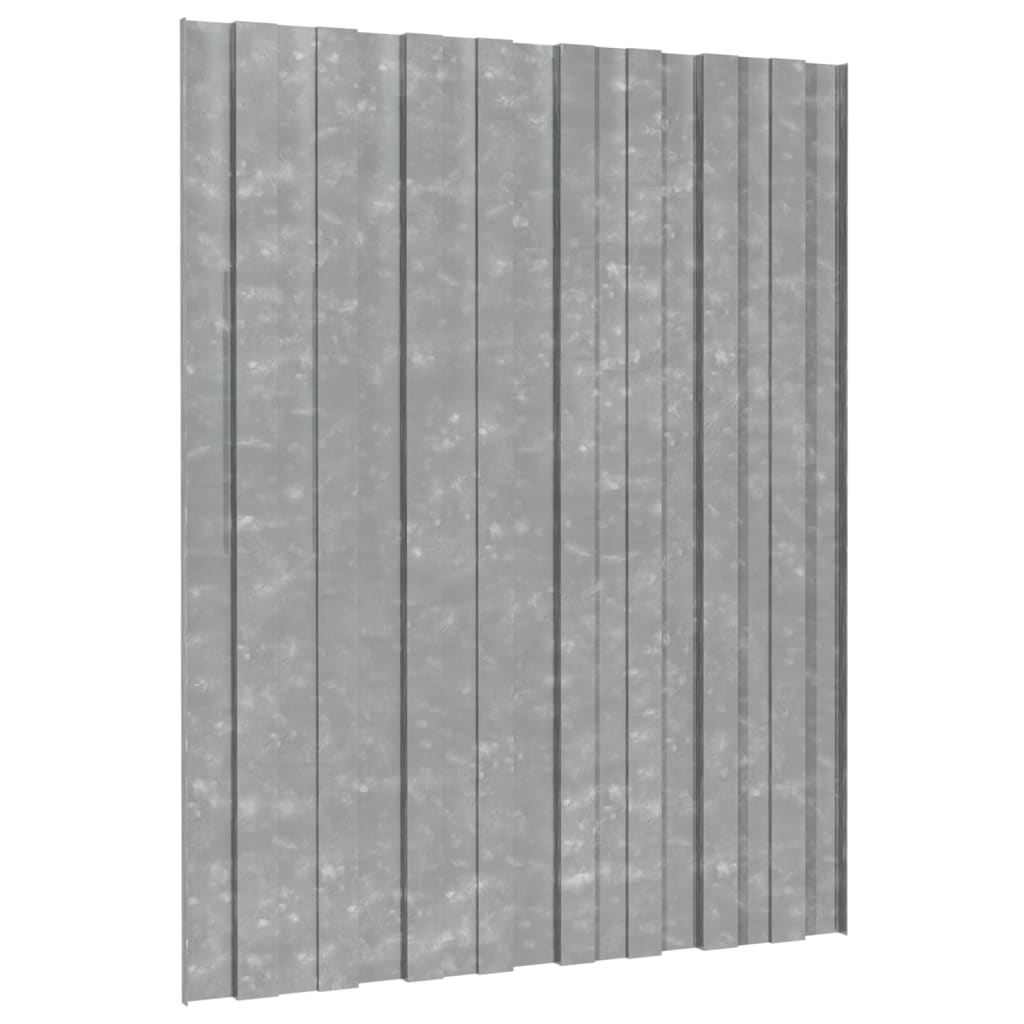 Pannelli da Tetto 36 pz in Acciaio Zincato Argento 60x45 cm - homemem39