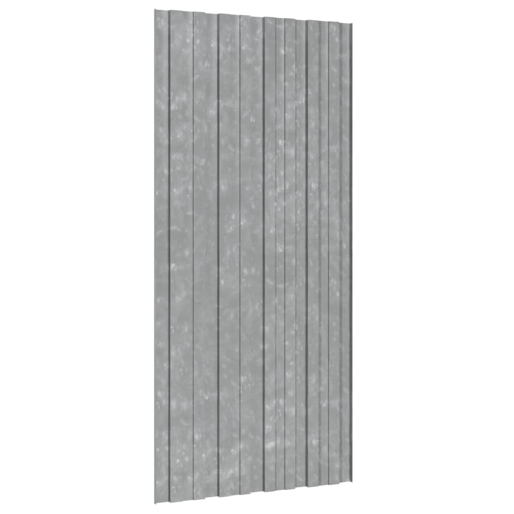 Pannelli da Tetto 12 pz in Acciaio Zincato Argento 100x45 cm - homemem39