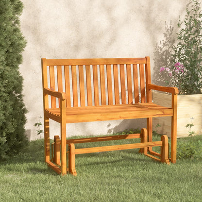 Panchina da Giardino a Dondolo 110 cm Legno Massello d'Acacia - homemem39