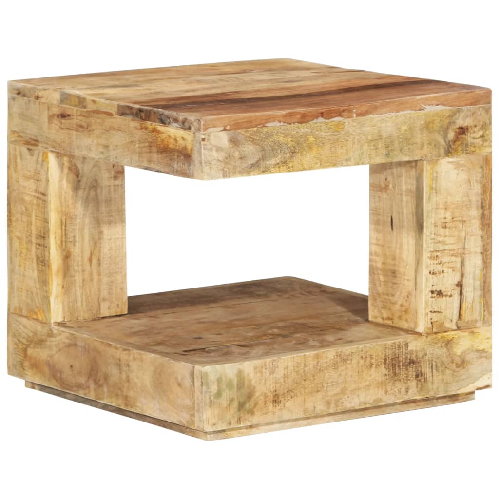 Tavolino da Salotto 45x45x40 cm in Legno Massello di Mango - homemem39