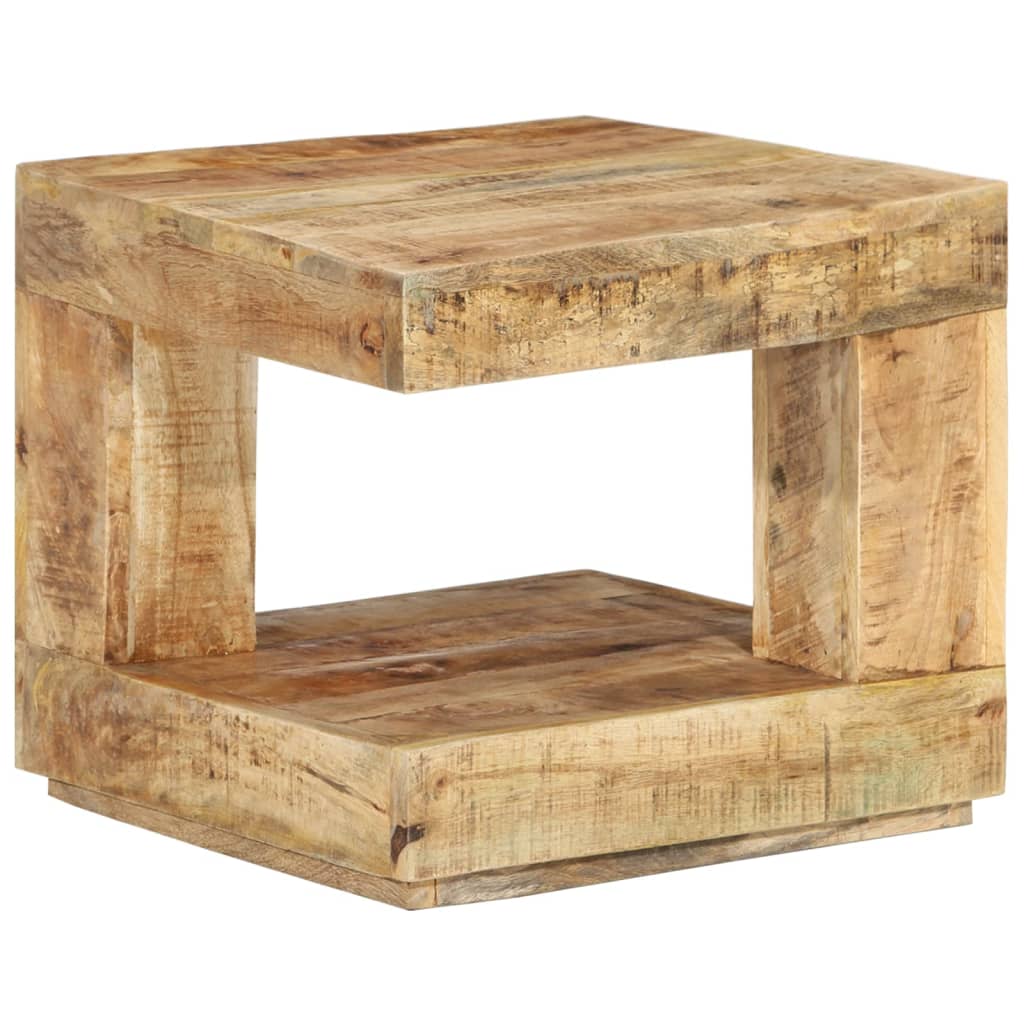 Tavolino da Salotto 45x45x40 cm in Legno Massello di Mango - homemem39