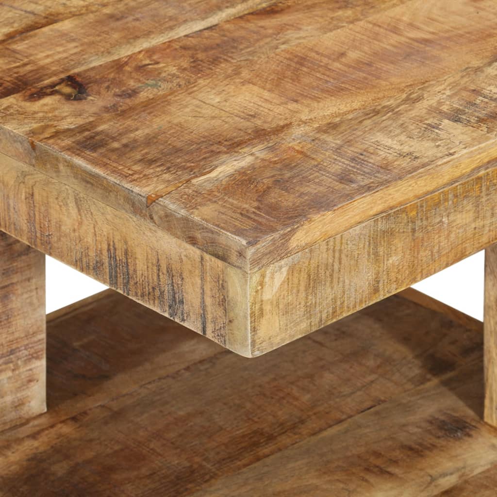 Tavolino da Salotto 45x45x40 cm in Legno Massello di Mango - homemem39