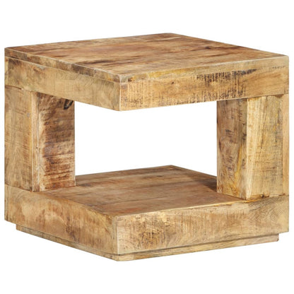 Tavolino da Salotto 45x45x40 cm in Legno Massello di Mango - homemem39