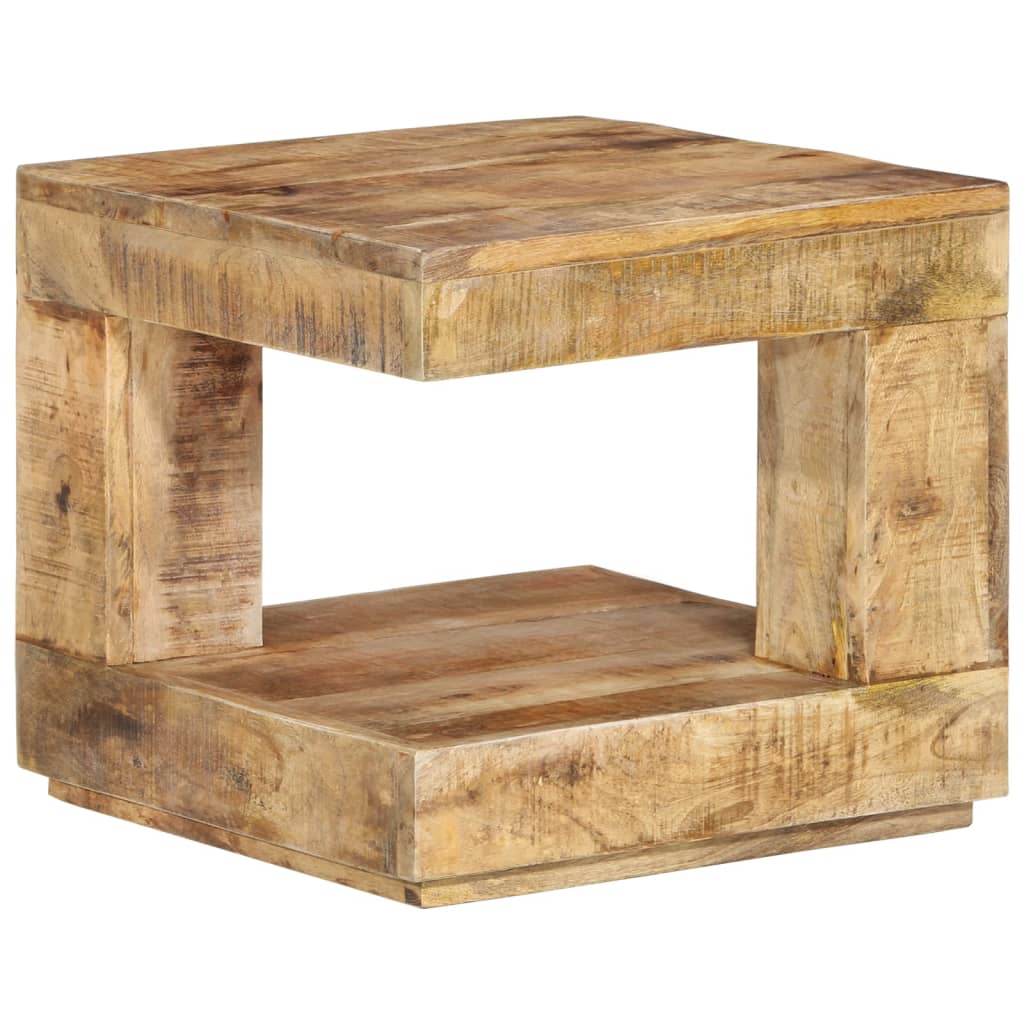 Tavolino da Salotto 45x45x40 cm in Legno Massello di Mango - homemem39