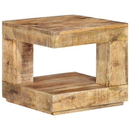 Tavolino da Salotto 45x45x40 cm in Legno Massello di Mango - homemem39