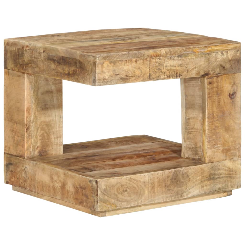 Tavolino da Salotto 45x45x40 cm in Legno Massello di Mango - homemem39