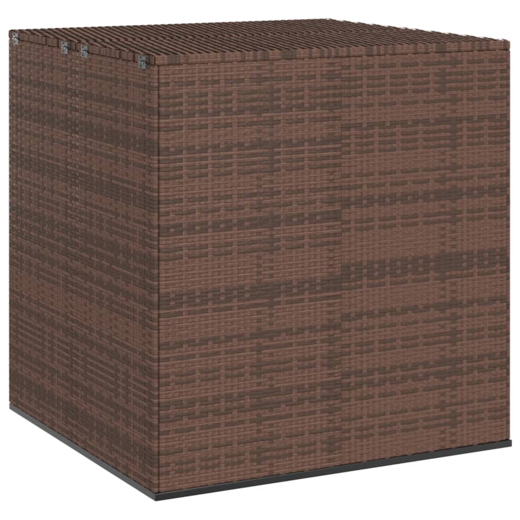 Contenitore da Giardino in Rattan PE 100x97,5x104 cm Marrone - homemem39