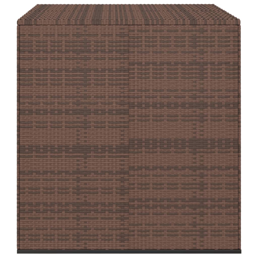 Contenitore da Giardino in Rattan PE 100x97,5x104 cm Marrone - homemem39