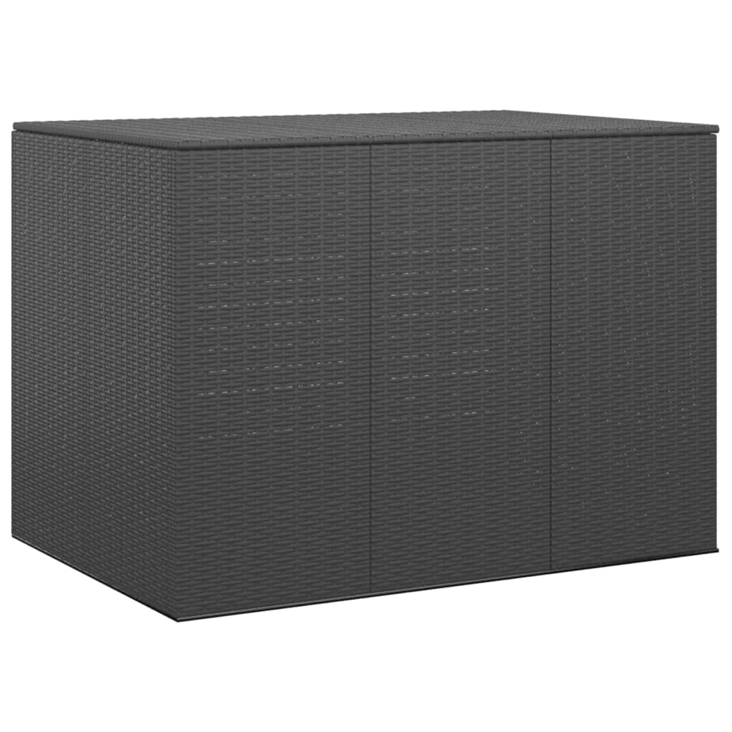 Contenitore da Giardino in Rattan PE 145x100x103 cm Nero - homemem39