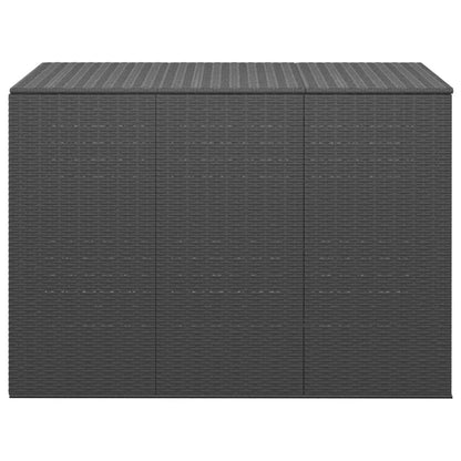 Contenitore da Giardino in Rattan PE 145x100x103 cm Nero - homemem39