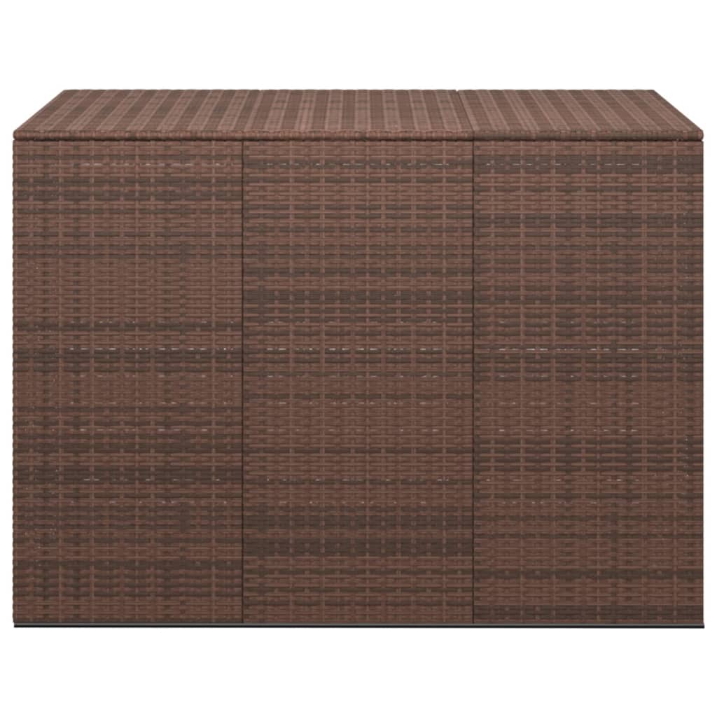 Contenitore da Giardino in Rattan PE 145x100x103 cm Marrone - homemem39