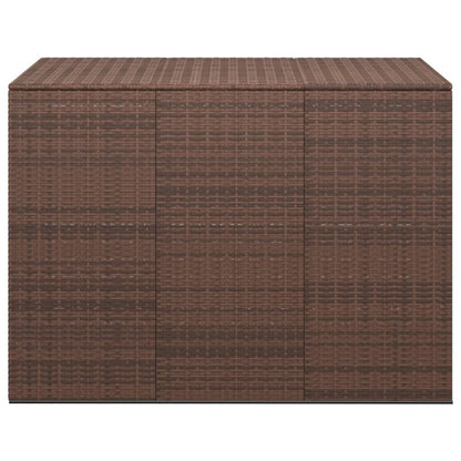 Contenitore da Giardino in Rattan PE 145x100x103 cm Marrone - homemem39