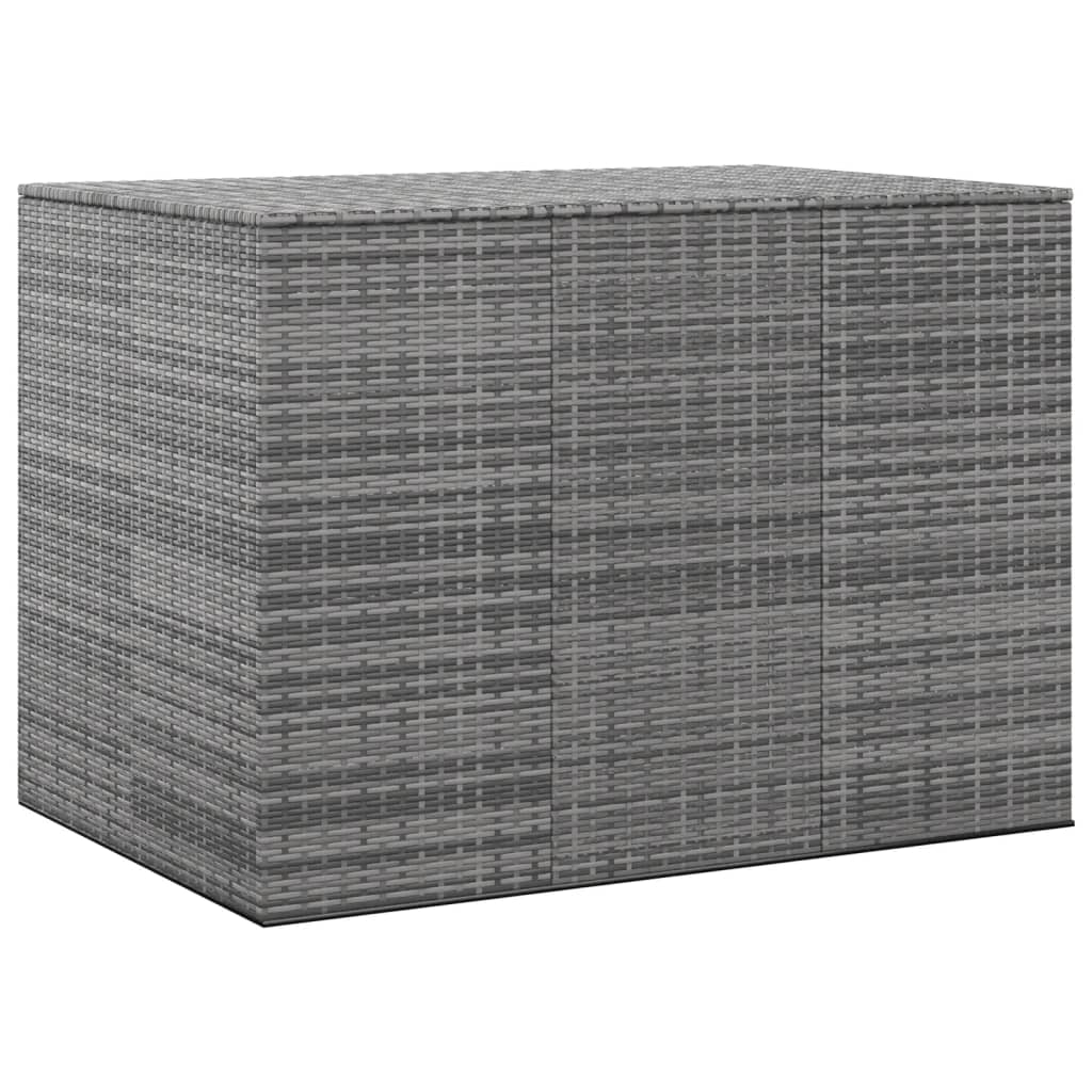 Contenitore da Giardino in Rattan PE 145x100x103 cm Grigio - homemem39