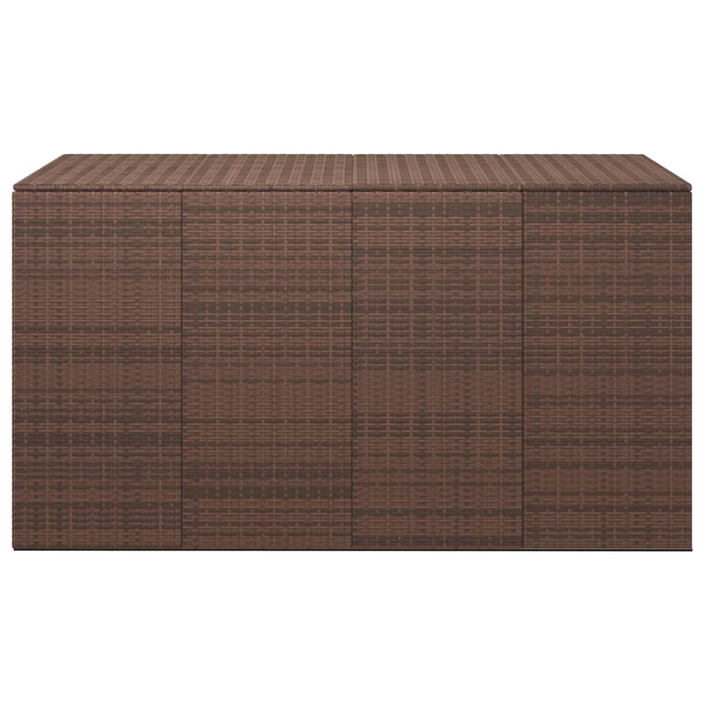 Contenitore da Giardino in Rattan PE 194x100x103 cm Marrone - homemem39