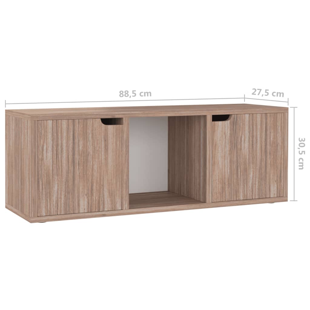 Mobile TV Rovere Sonoma 88,5x27,5x30,5 cm in Truciolato - homemem39