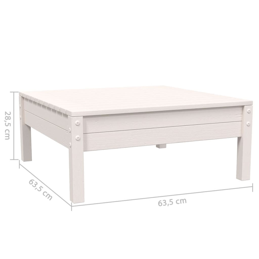 Set Divani da Giardino 3 pz con Cuscini Massello Pino Bianco - homemem39