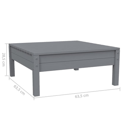 Set Divani da Giardino 3 pz Grigio Cuscini Massello di Pino - homemem39