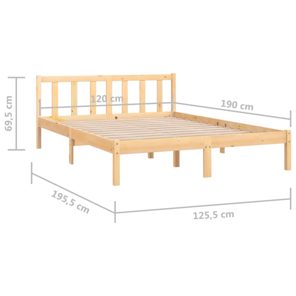 Giroletto Legno Massello Pino 120x190 cm 4FT Small Double - homemem39