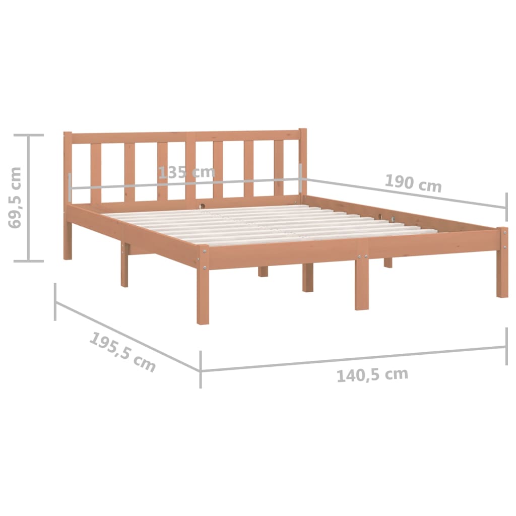 Giroletto Miele Legno Massello di Pino 135x190 cm UK Double - homemem39