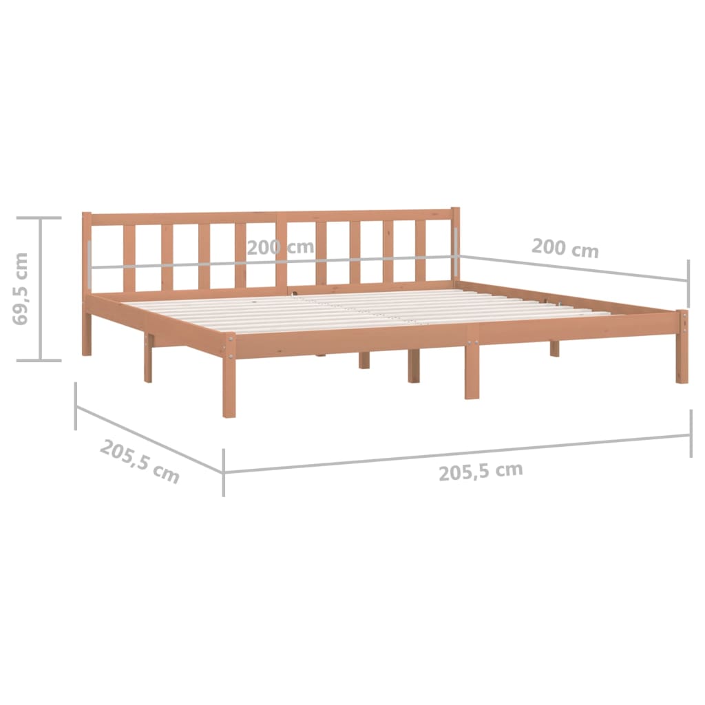 Giroletto Miele in Legno Massello di Pino 200x200 cm - homemem39