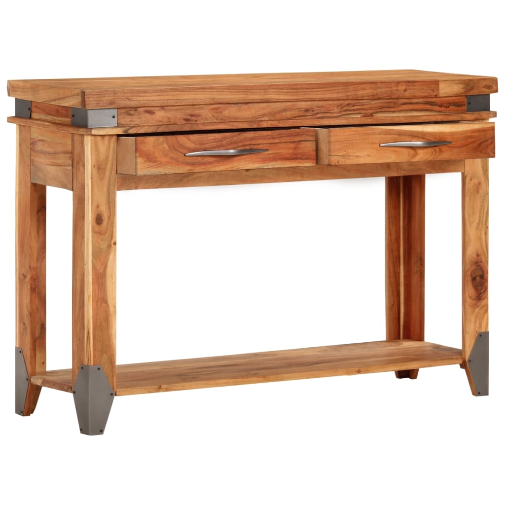 Tavolo Console 110x34x74 cm in Legno Massello di Acacia - homemem39