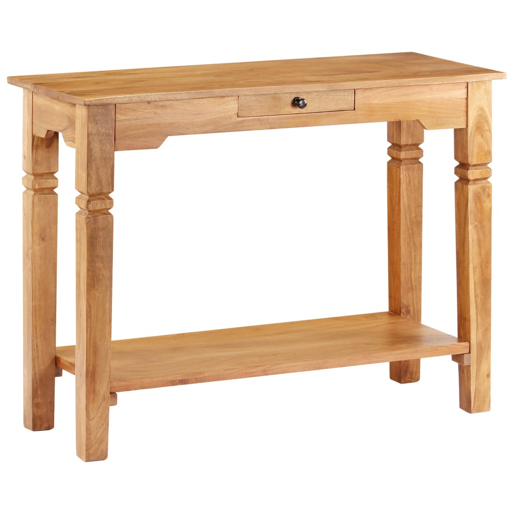 Tavolo Consolle 100x40x76 cm in Legno Massello d'Acacia - homemem39