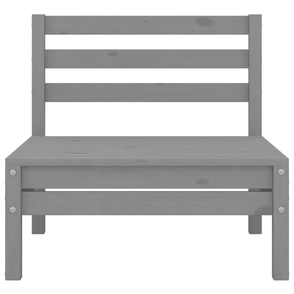 Set Divani da Giardino 5 pz Grigio in Legno Massello di Pino - homemem39